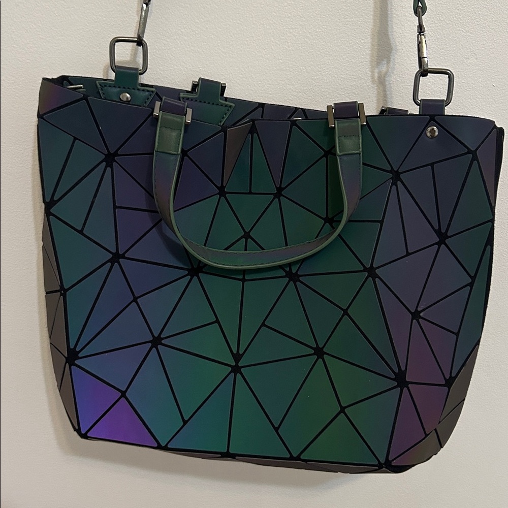 Luminesk Large Crossbody Purse Holographic Color Change Bag